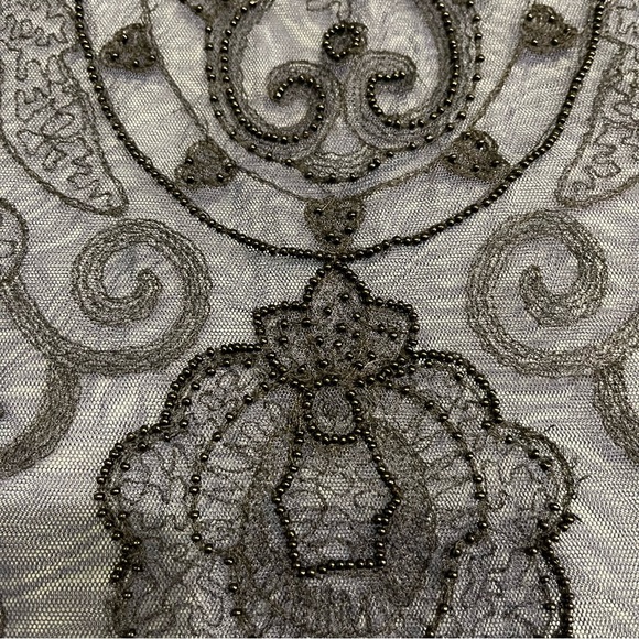 Navy blue sheer lace top - Picture 4 of 6